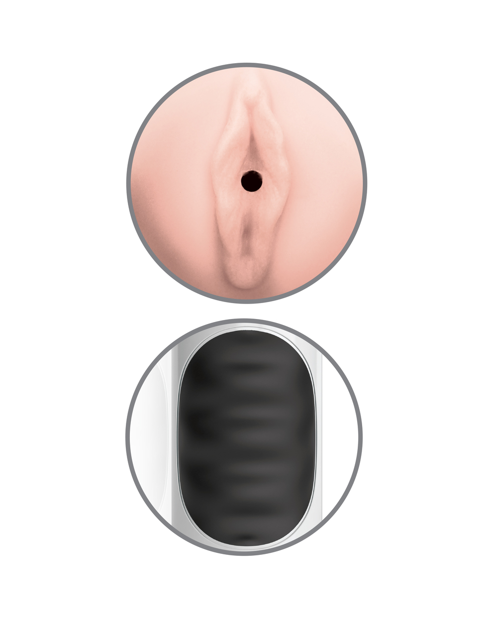 Pipedream Extreme Toyz Mega Grip Squeezable Vibrating Stroker Masturbators - Pussy