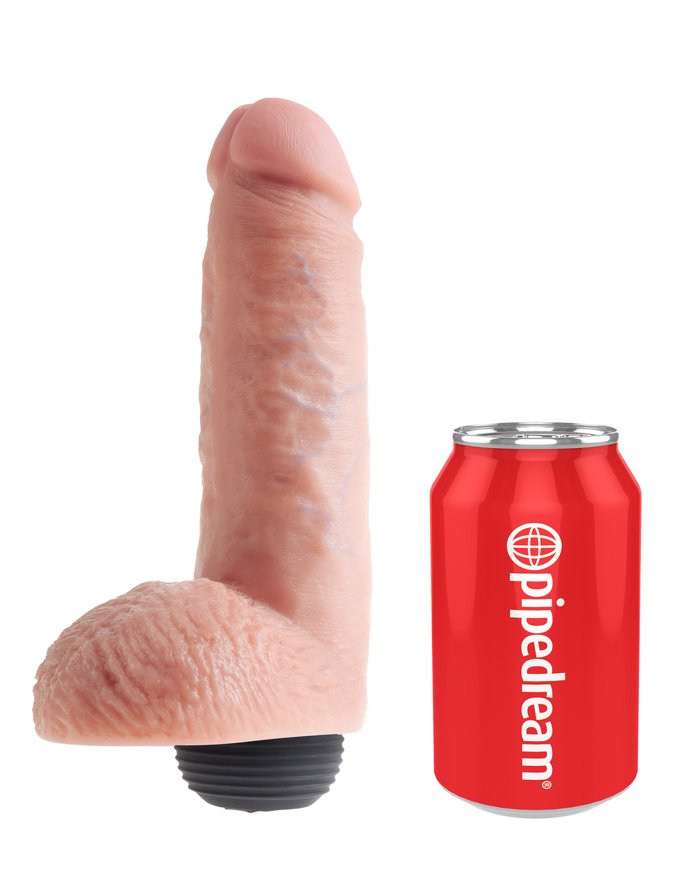 Pipedream King Cock 8" Squirting Realistic Dildo With Balls - Flesh
