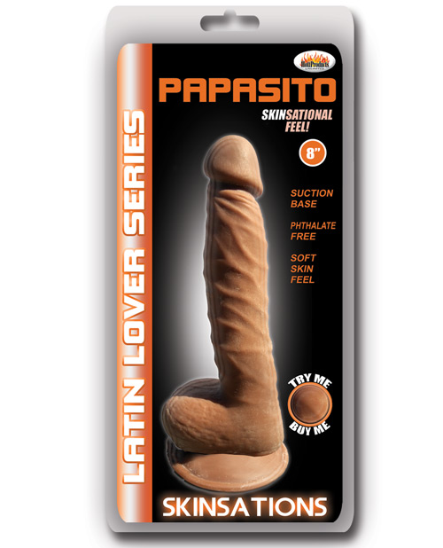 Hott Products Skinsations Latin Lover Series Suction Cup Dildo - Papasito