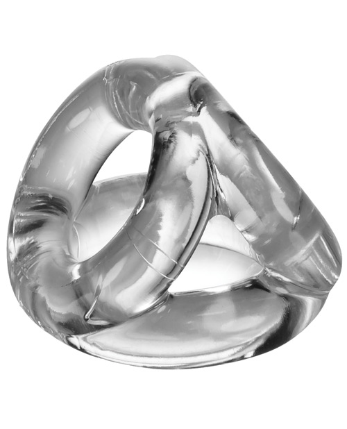 Oxballs Atomic Jack Tri Sport 3 Ring Sling Cock Ring - Clear
