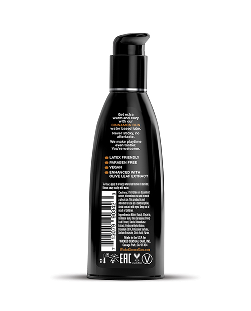 Wicked Sensual Care Collection Aqua Waterbased Personal Lubricant - 2 Oz Cinnamon Bun
