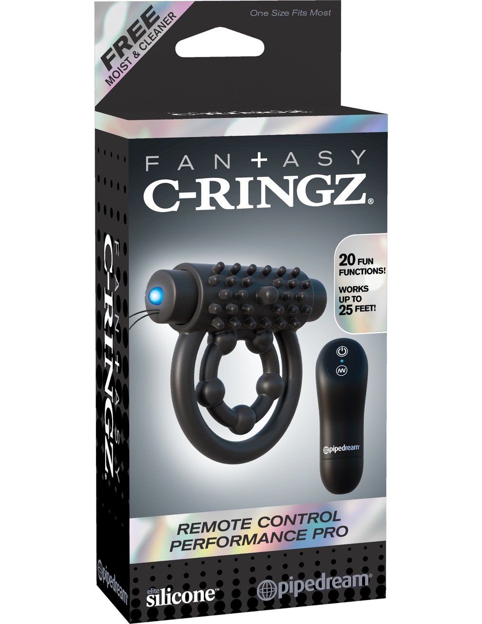Pipedream Fantasy C - Ringz Remote Control Performance Pro - Black