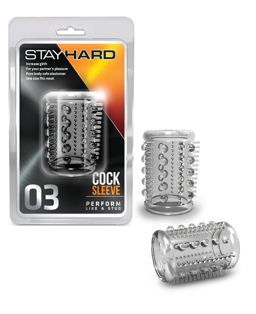 Blush Stay Hard Cock Penis Sleeve 03 - Clear