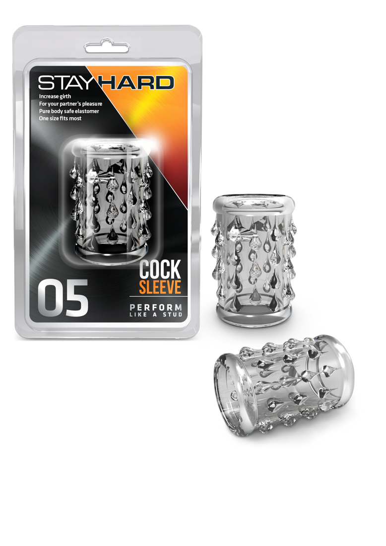 Blush Stay Hard Cock Penis Sleeve 05 - Clear