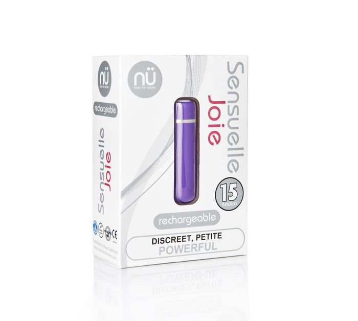 Nu Sensuelle Joie Bullet Vibrator - 15 Function Purple