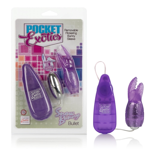 CalExotics Pocket Exotics Snow Bunny Bullet Vibrator - Purple