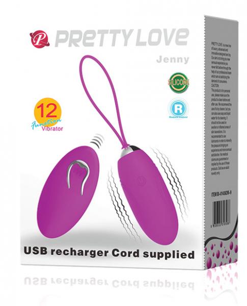 Pretty Love Jenny Remote Control Bullet Vibrator - Purple