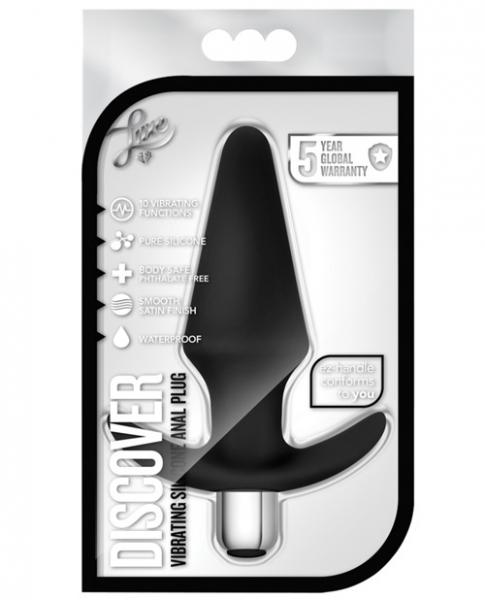 Blush Luxe Discover Vibrating Butt Plug Black