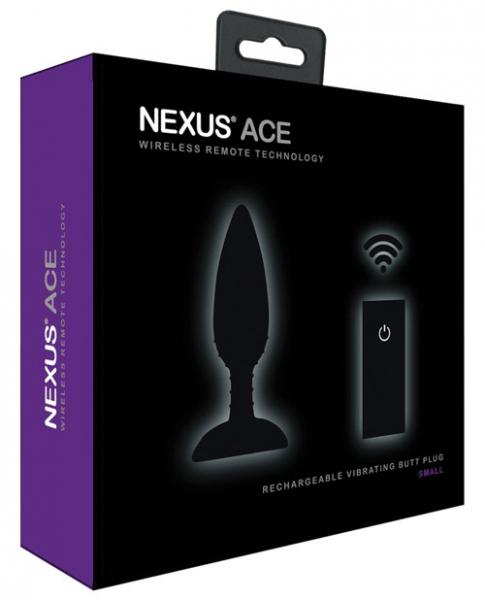 Nexus Ace Remote Control Vibrating Butt Plug Small Black