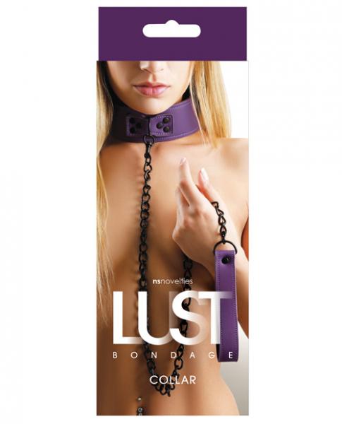 NS Novelties Fetish Lust Bondage Collar Purple