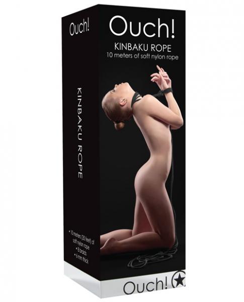 Shots Ouch Fetish Kinbaku Rope 35Ft Black