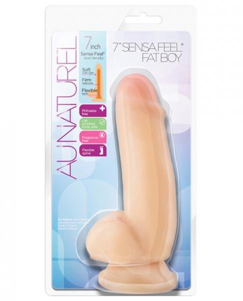 Blush Au Naturel 7" Sensa Feel Fat Boy Suction Cup Dildo Beige
