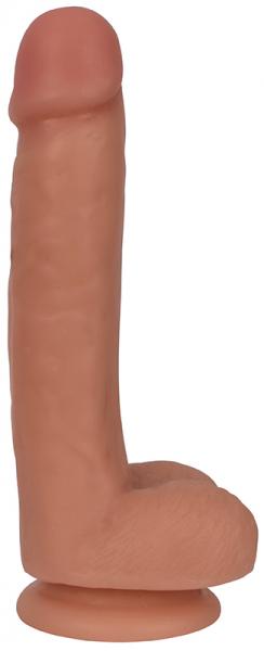 Curve Toys Thinz 7" Slim Suction Cup Dildo With Balls Vanilla Beige