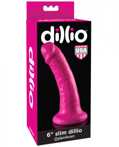 Pipedream Dillio 6" Slim Pink Suction Cup Dildo