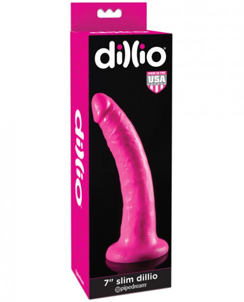 Pipedream Dillio 7" Slim Pink Suction Cup Dildo