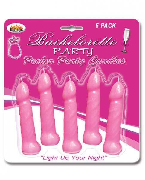 Hott Products Bachelorette Party Pecker Party Candles Pink 5 Pack