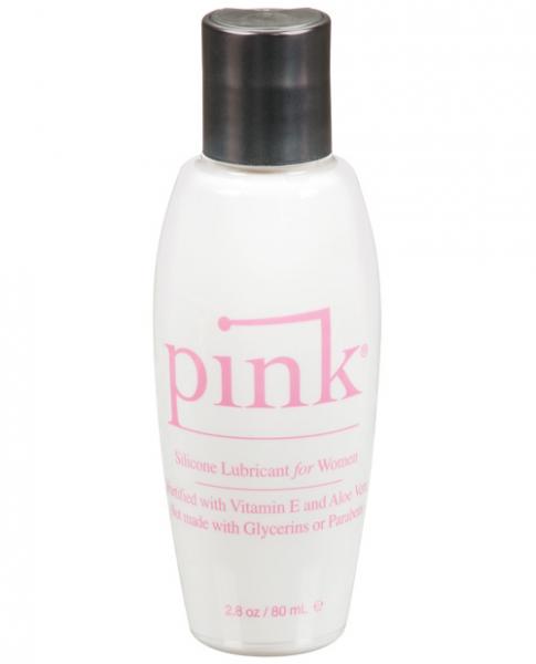 Pink Flip Top Bottle Silicone Personal Lubricant 2.8 Fluid Ounces