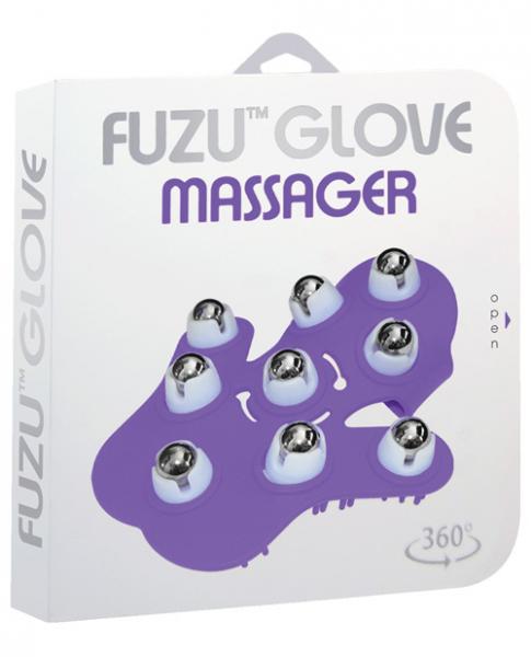 Deeva Fuzu Roller Ball Massage Glove Vibrator - Purple