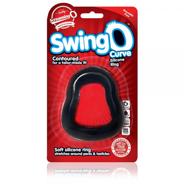 Screaming O Swingo Curved Cock Ring - Black