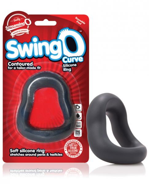 Screaming O Swingo Curved Cock Ring - Gray