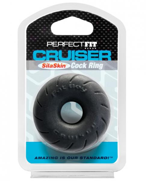 Perfect Fit Brand Silaskin Cruiser Cock Ring Black