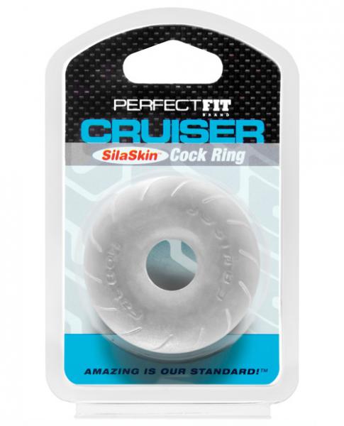 Perfect Fit Brand Silaskin Cruiser Cock Ring Clear