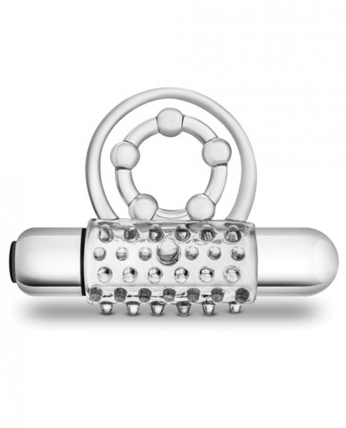 Blush Stay Hard Vibrating Super Clitifier Cock Ring Clear