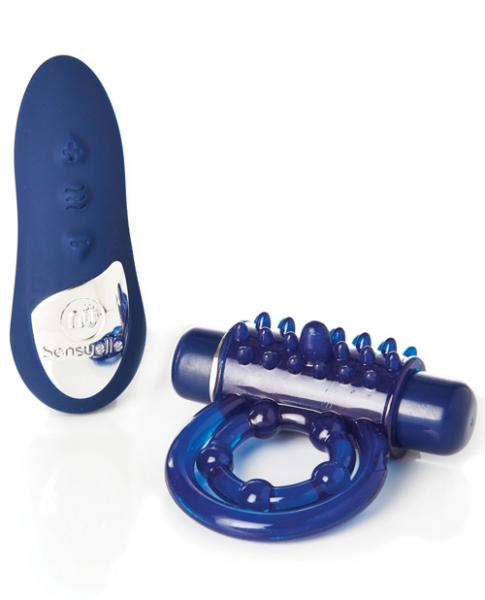 Nu Sensuelle Remote Control Rechageable Bullet Ring Blue