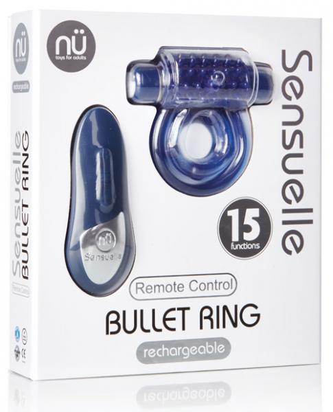 Nu Sensuelle Remote Control Rechageable Bullet Ring Blue