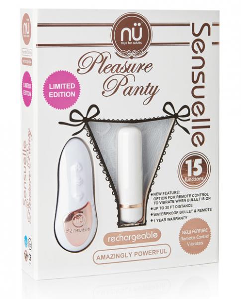 Nu Sensuelle Pleasure Panty Bullet Vibrator Remote Control White