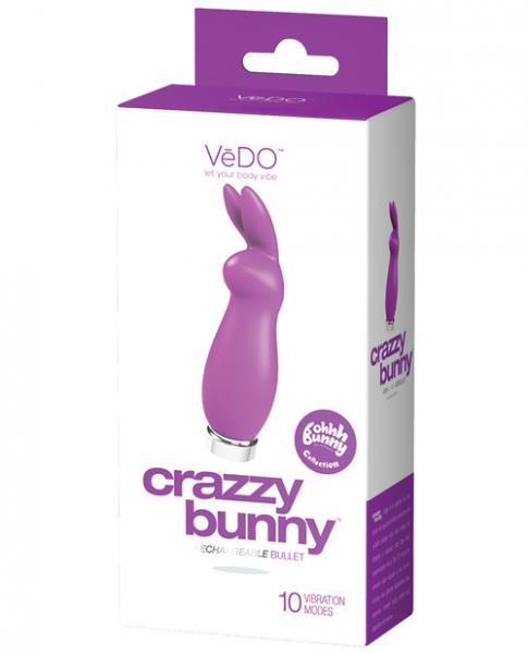 VeDO Crazzy Bunny Rechargeable Bullet Vibrator Perfectly Purple