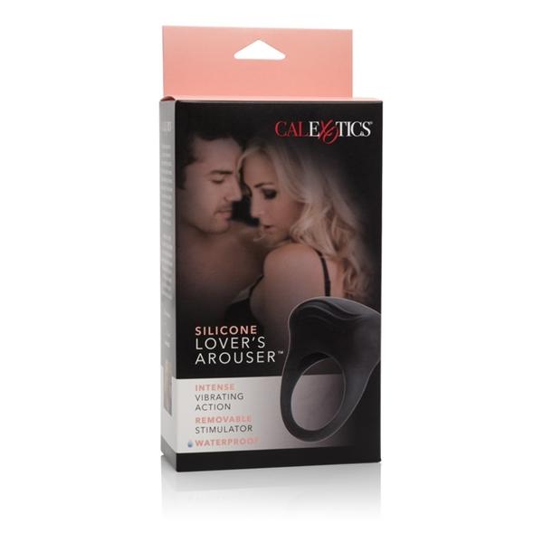 CalExotics Silicone Lovers Arouser Black Vibrating Ring Couples Stimulator