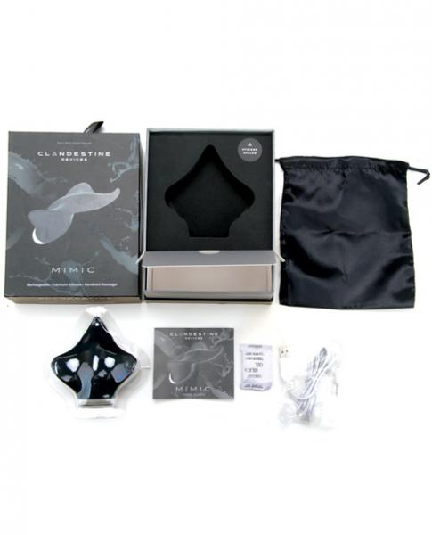 Clandestine Devices Mimic Manta Ray Handheld Massager Black