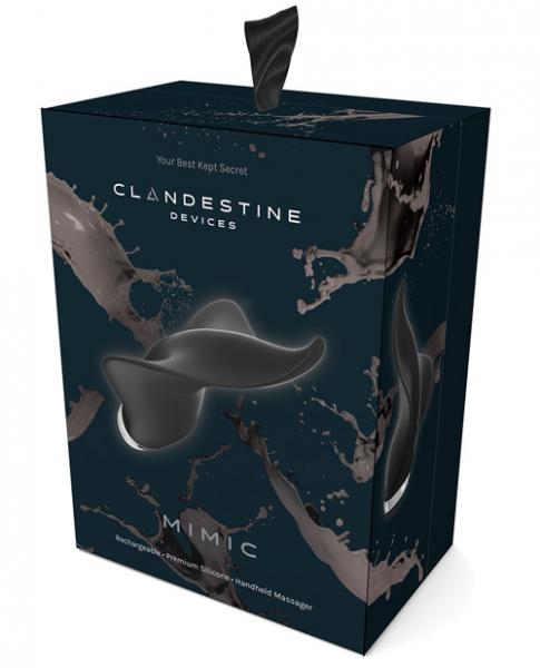Clandestine Devices Mimic Manta Ray Handheld Massager Black