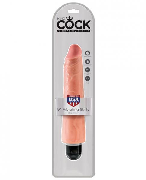Pipedream King Cock 9" Realistic Vibrating Dildo Stiffy Beige