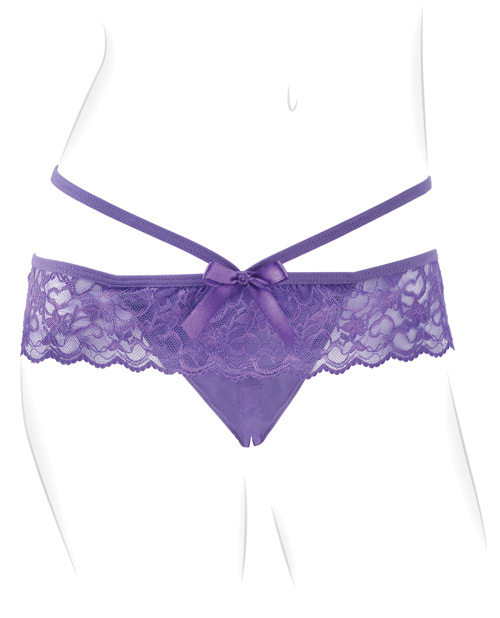 Pipedream Fantasy For Her Crotchless Vibrating Panty Thrill Her - Purple