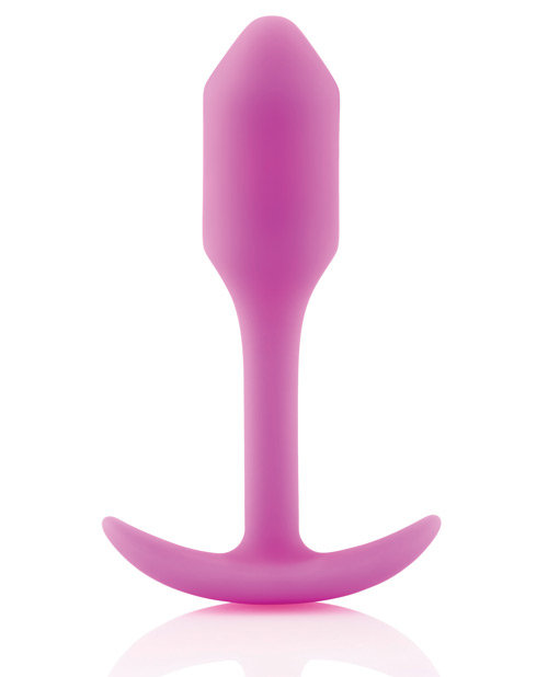 B - Vibe Weighted Snug Plug 1 - .55 G Fuchsia Butt Plug