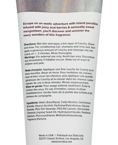 Coochy Rash Free Intimate Area Shave Cream - 7.2 Oz Island Paradise