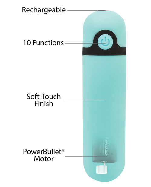 BMS Simple & True Rechargeable Vibrating Bullet Vibrator - Teal