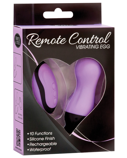 BMS Simple & True Remote Control Vibrating Egg Vibrator - Purple