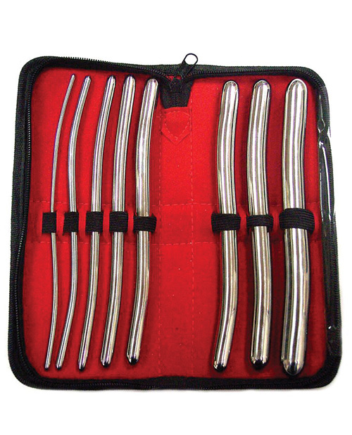 Rouge Fetish Stainless Steel Hegar 8 Pc Dilator Set