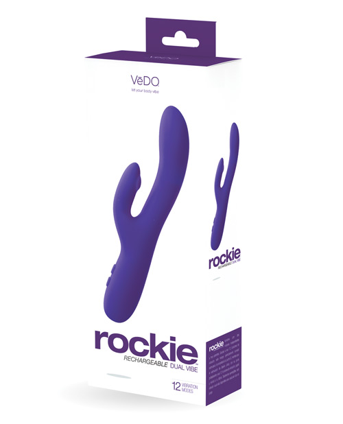 VeDO Rockie Rechargeable Dual Vibrator - Indigo