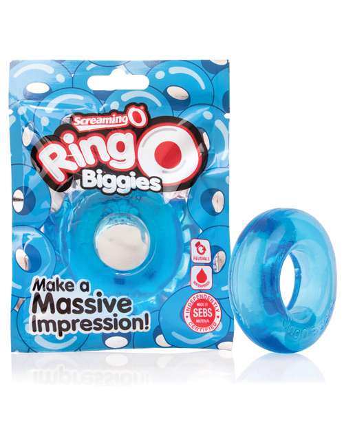 Screaming O Ringo Biggies Cock Ring - Blue