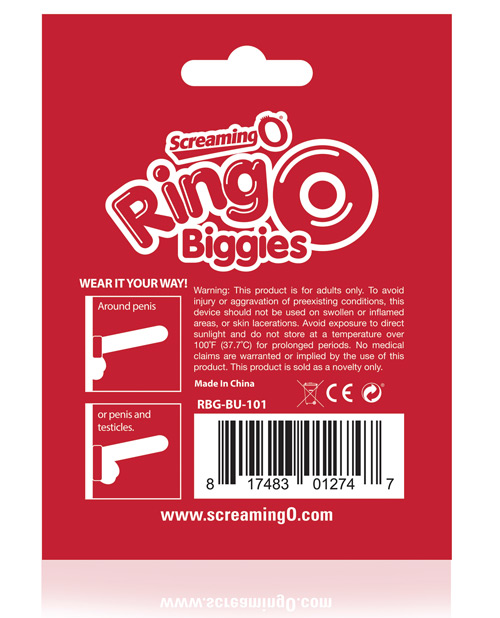 Screaming O Ringo Biggies Cock Ring - Blue