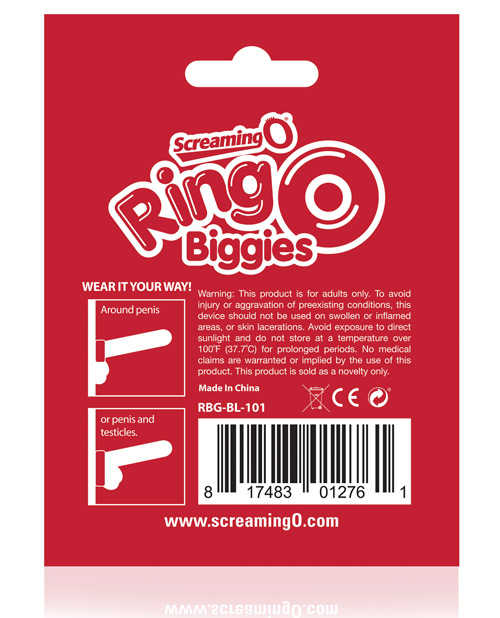 Screaming O Ringo Biggies Cock Ring - Black