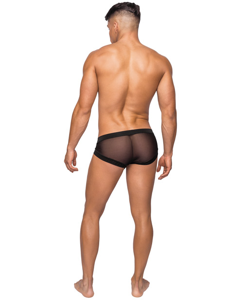 Male Power Men's Hoser Stretch Mesh Micro Mini Short Black Sm