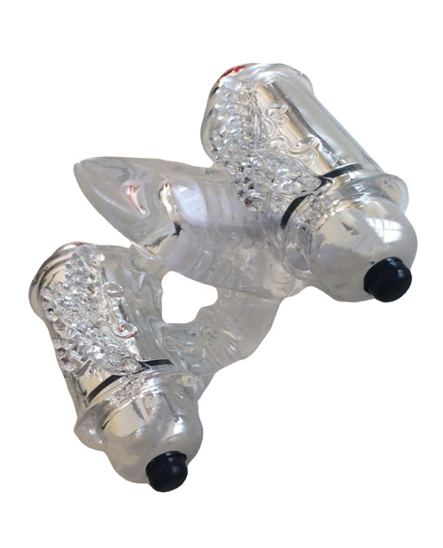 Hott Products Wet Dreams Double Down Vibrating Cock Ring With Bullet