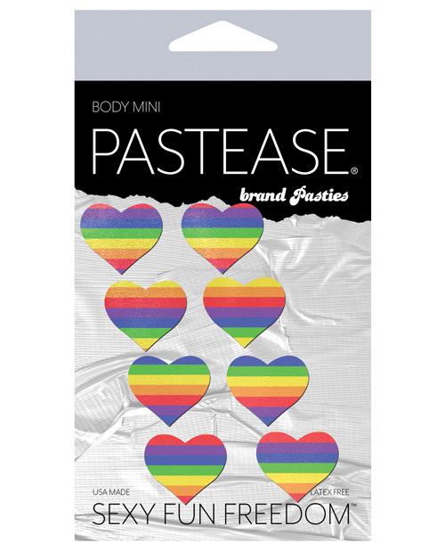 Pastease Mini Rainbow Heart - Pack Of 8 O/S Pasties