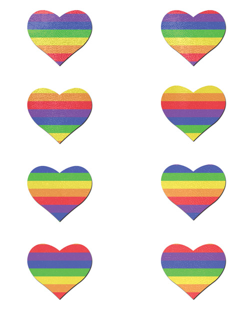 Pastease Mini Rainbow Heart - Pack Of 8 O/S Pasties