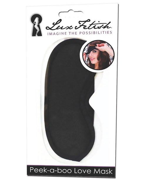 Lux Fetish Peek - A - Boo Love Mask - Black